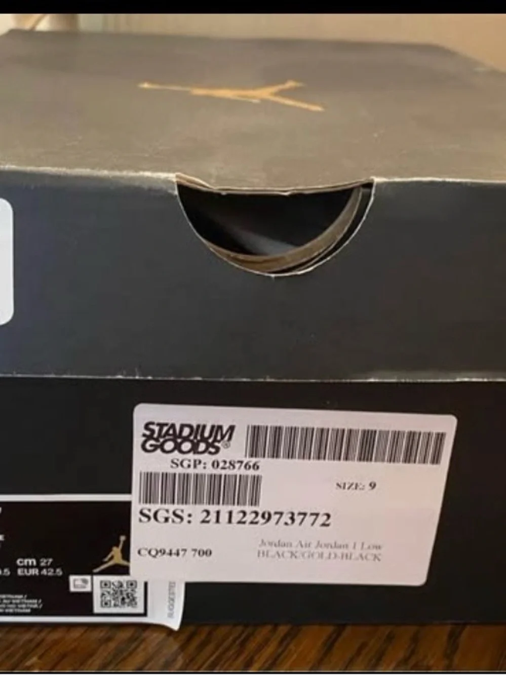 Jordan Shoe Inner Label Tag in White and Black